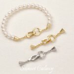 18k Electroplated Real Gold Micro-paved Zircon Finishing Connecting Buckle Head Handmade diy Beaded Bracelet Necklace Jewelry Accessories - Image 5