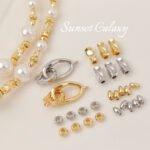 18k package gold cut surface spacer tube flat beads millet beads loose beads handmade diy beaded bracelet necklace jewelry accessories