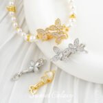 18k Real Gold Plated Zircon Butterfly Pearl Snaps Coil Connection Hatch Accessories Handmade DIY Bracelet Beaded Material - Image 2