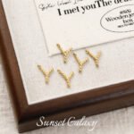 Twist plating real gold 26 English letter pendant handmade diy string bracelet earrings necklace accessories - Image 30