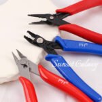 Handmade stainless steel pointed mouth wire pliers positioning clamp flat pliers nozzle oblique mouth cutting pliers diy beaded jewelry tools