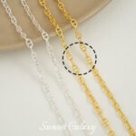 14k18k Real Gold Plated Flat Round Tassel Chain O-Chain Handmade DIY Beaded Accessories Bracelet Necklace Jewelry Material - Image 20