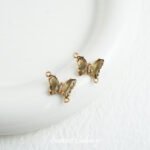 Temperament Gentle Butterfly Pendant Double Hanging Color Copper Plated Real Gold DIY Handmade Bracelet Necklace Bead Accessories Material - Image 17