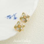 18k Gold Plated Zirconium Diamond Snowflake Love Single and Double Pendant Handmade DIY Beaded Material Bracelet Necklace Accessories - Image 26