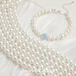 aquamaric zircon beads round beads handmade beaded diy material necklace pendant bracelet silver plated jewelry accessories - Image 4