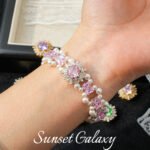18K Sunflower Zircon Rose Cut Full Zircon Accessories Handmade DIY Beaded Bracelet Necklace Jewelry Accessories Material - Image 5