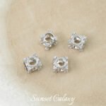 Hollow Small Square Zirconium Beads Handmade DIY Beaded Beads Bracelet Necklace Earrings Jewelry Accessories Material - Image 7