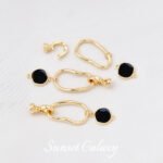 18K bag gold drop oil black special-shaped closing connection buckle diy bracelet beaded material pearl necklace jewelry accessories - Image 4