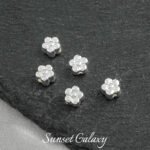 18k gold color five-petal flower four-leaf clover accessories handmade diy beaded material bracelet necklace earring accessories - Image 13