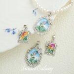 French Antique Rose Flower Universal Buckle Pendant Handmade DIY Beaded Material Bracelet Necklace Accessories - Image 4