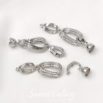 18k bag gold zircon 8-character plated real gold finishing connection buckle handmade diy string pearl necklace jewelry accessories - Image 6