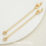 18k Butterfly Star Full Zirconium Coil Chain Lobster Buckle Extended Chain Handmade DIY Beaded Material Necklace Bracelet Accessories - Image 18