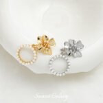 Color-retaining gold-plated pearl wreath inlaid with zirconium connection buckle handmade DIY bracelet necklace loose beads beaded material accessories - Image 4