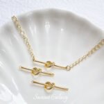 Copper Plated Real Gold Color Preservation Knot Double Hole Pendant Bead Accessories DIY Handmade Bracelet Necklace Bead Jewelry Material - Image 4