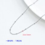 Y2K Bracelet Necklace DIY silver Chain Do Not Fade o-shaped Chain Extension Chain Handmade Beaded Material Jewelry Accessories - Image 6