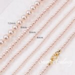 Pink imitation Shijia pearl loose beads straight hole through hole beads handmade DIY beaded bracelet necklace jewelry accessories