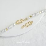 Irregular fluid pendant color copper plated real gold double hanging inlaid zircon diy handmade bracelet necklace accessories material - Image 3