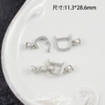 18K Simple Fashion Micro Diamond D-shaped Coil Buckle Handmade Beaded DIY Material Bracelet Necklace Accessories - Image 7