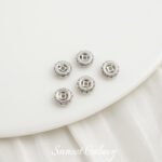 18k Copper Plated Real Gold Diamond Zircon Wheel Bead Spacer Handmade DIY Material Beaded Bracelet Jewelry Spacer Accessories - Image 5