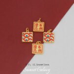 New Year Good Luck Sand Gold Blessing Lucky Bag Pendant Handmade Beaded DIY Material Bracelet Necklace Accessories - Image 11