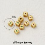 New Year Red Zircon Diamond Sand Gold Square Bead Spacers Loat Beads Handmade DIY Beaded Bracelet Jewelry Accessories - Image 10