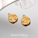 South Korea Imported 304 Stainless Steel Gold Plated 18K Color Pendant Handmade DIY Beaded Bracelet Accessories - Image 5