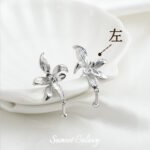 Copper-plated Real Gold High Color Retention Elegant Flower Earrings diy Handmade Bracelet Necklace Beads Loose Bead Accessories Material - Image 8