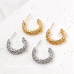 18k gold accessories earrings 2024 new explosions earrings high sense real gold jewelry accessories handmade diy material - Image 4