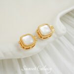 14K inlaid white shellfish black shellfish oval square magnetic buckle magnet buckle beaded handmade diy material bracelet bead accessories - Image 7