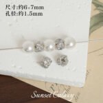 18K Gold-Plated High Color Retention Diamond-Encrusted Three-Sided Flower Spacer Beads Handmade DIY Beaded Bracelet Necklace Jewelry Accessories Material - Image 7