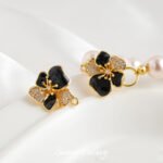 Zirconium-inlaid oil-drop gardenia buckle gold-plated color-retaining handmade DIY bracelet necklace beaded connection buckle accessories material - Image 3