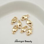 Color-preserving 18K Pack Golden Coil Spring Lobster Clasp Fish Tail Clasp Handmade DIY String Bracelet Necklace Accessories - Image 7