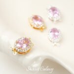 18K Gold-filled Oval PinK Zircon Latch BucKle Connecting BucKle diy Bracelet NecKlace Jewelry Accessories Beaded Finishing - Image 2