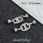 18k gold micro inlay pig nostril universal closing buckle handmade beaded diy material bracelet necklace accessories - Image 9