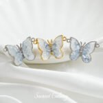 Little Red Riding Book with Oil Dropping Butterfly Pendant Plated Real Gold Handmade DIY Bracelet Necklace Beaded Beaded Accessories Material - Image 3