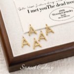 Twist plating real gold 26 English letter pendant handmade diy string bracelet earrings necklace accessories - Image 6
