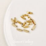 18K Electroplated Real Gold Long Tube Triangle Square Cut Angle Straight Tube Bead Handmade DIY Bracelet Necklace Accessories - Image 5