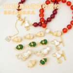 18k Color Refined Gold Plated Gourd Coil Buckle Handmade DIY Bracelet Ring Beaded High Color Retain Jewelry Accessories