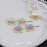 18k color retention glitter color cloud ingot buckle closing buckle handmade diy beaded bracelet jewelry accessories material - Image 4