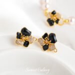 Zirconium-inlaid oil-drop gardenia buckle gold-plated color-retaining handmade DIY bracelet necklace beaded connection buckle accessories material - Image 4