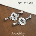 18k Gold and Silver Fritillaria Tian Yu Ruyi Double End Buckle Handmade Beaded DIY Material Bracelet Necklace Accessories - Image 7