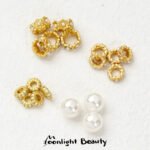 New Year's Sand Gold Zircon Diamond Pearl Spacer Beaded Beaded Handmade DIY Beaded Bracelet Necklace Accessories - Image 3