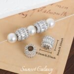 18K Gold-Plated Color-Preserving Micro-Paved Zircon Wheel Beads Spacer Beads Handmade DIY Beaded Bracelet Necklace Jewelry Accessories Material - Image 12