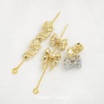 Color-preserving alloy rose bow beads handmade DIY beaded bracelet necklace beaded jewelry accessories material - Image 5