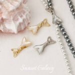 18k gold plating real gold whale tail closing connection buckle handmade DIY beaded necklace jewelry accessories