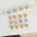 18K Gold-Plated High Color Retention Diamond-Encrusted Three-Sided Flower Spacer Beads Handmade DIY Beaded Bracelet Necklace Jewelry Accessories Material - Image 2