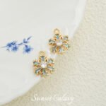 18k Gold Plated Zirconium Diamond Snowflake Love Single and Double Pendant Handmade DIY Beaded Material Bracelet Necklace Accessories - Image 20