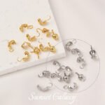 18K gold five-pointed star love shell ending hook bag bean buckle handmade diy string bracelet necklace accessories - Image 6