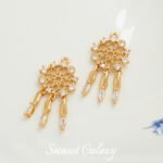 18k Gold Plated Zirconium Diamond Snowflake Love Single and Double Pendant Handmade DIY Beaded Material Bracelet Necklace Accessories - Image 9