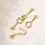 18k Electroplated Real Gold Micro-paved Zircon Finishing Connecting Buckle Head Handmade diy Beaded Bracelet Necklace Jewelry Accessories - Image 6